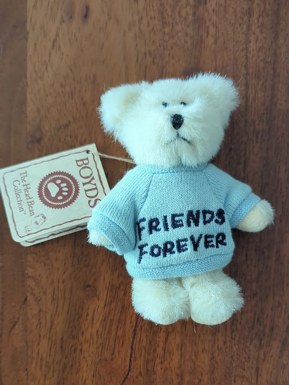 Boyds Bears Mini Bear with Light Blue 'Friends Forever' Sweater
